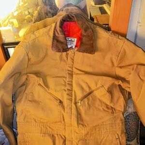 Walls Brown Jacket with Corduroy Collar